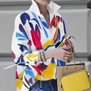 Urban Accent Printing Collar Shirt